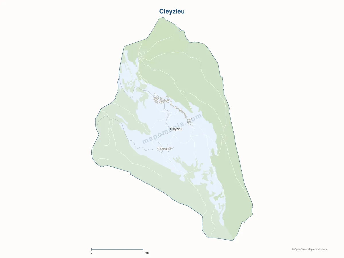 Carte de Cleyzieu à personnaliser