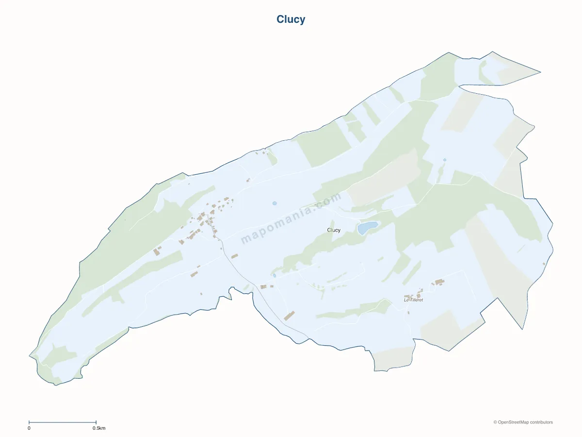 Carte de Clucy à personnaliser