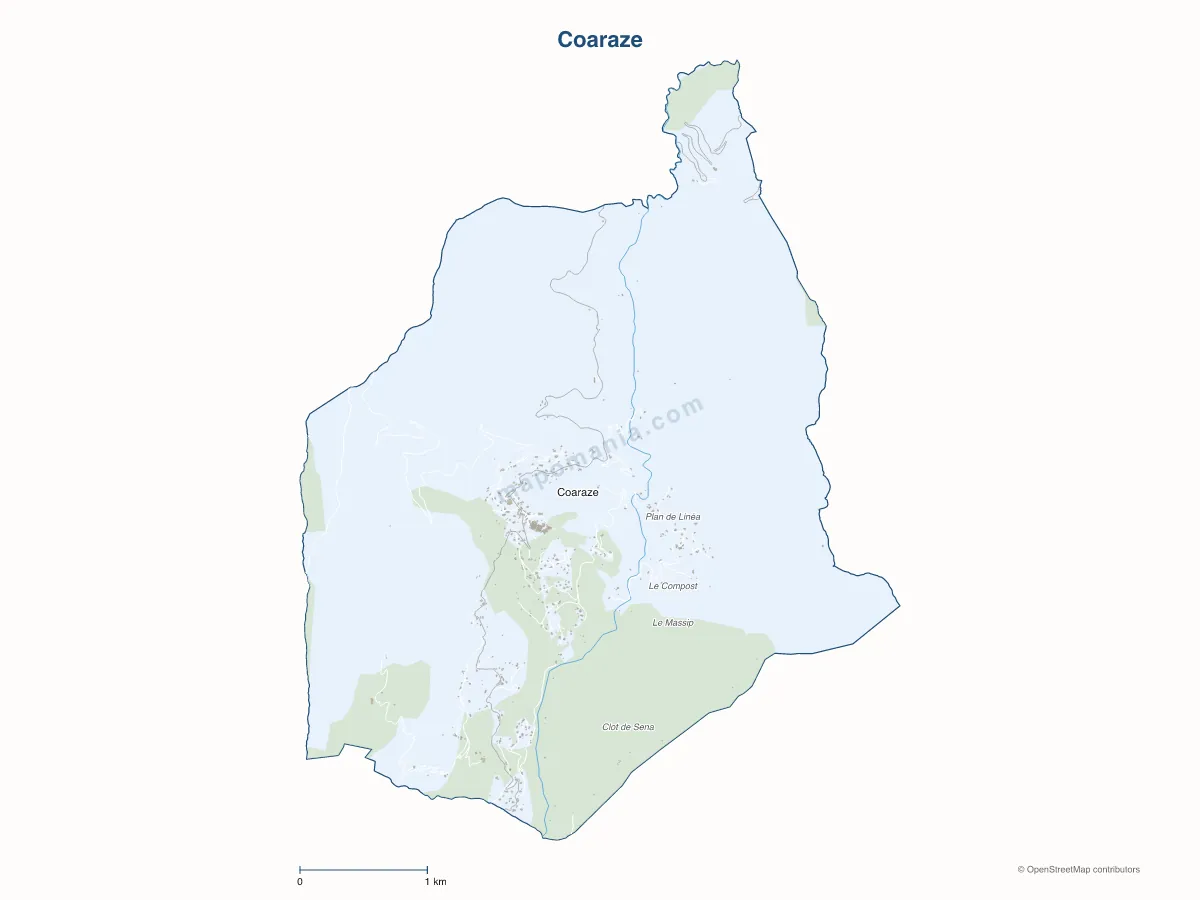 Carte de Coaraze à personnaliser