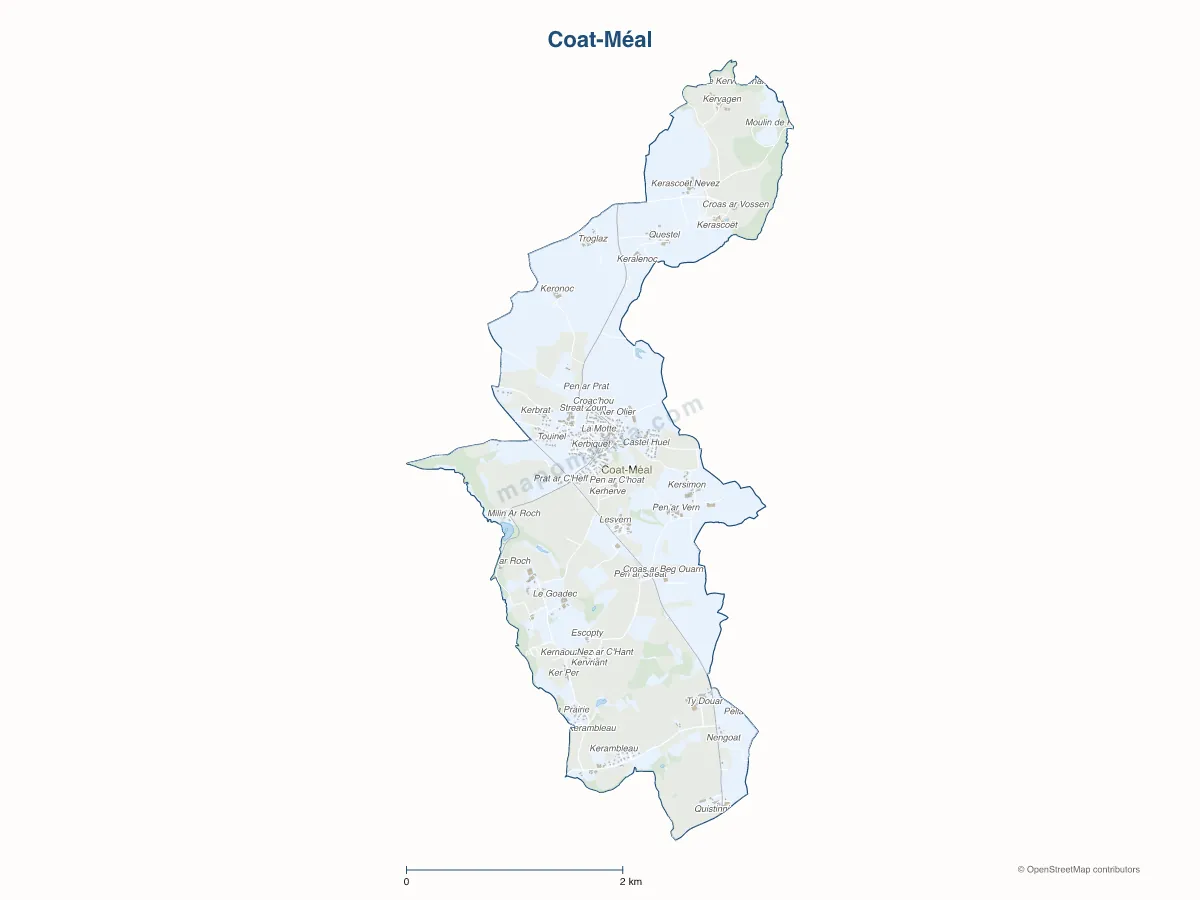 Carte de Coat-Méal à personnaliser