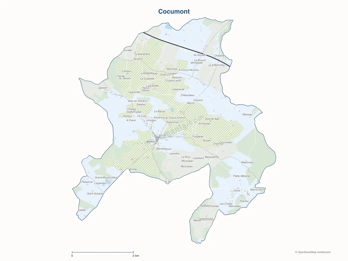 Carte de Cocumont à personnaliser