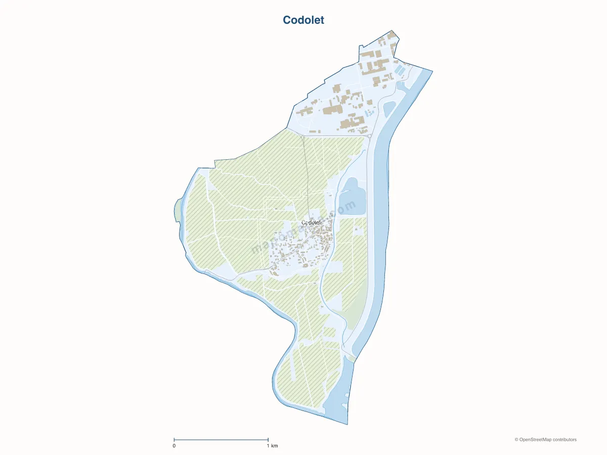 Carte de Codolet à personnaliser
