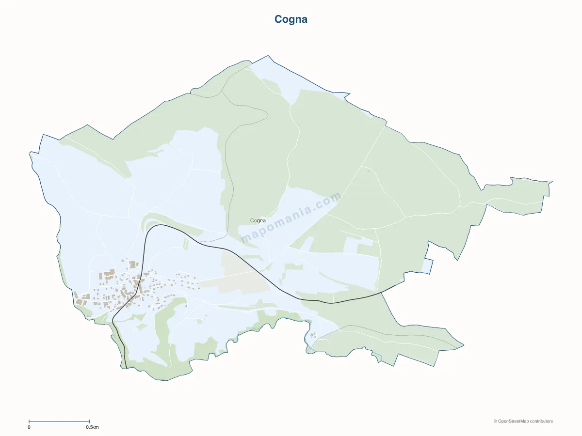 Carte de Cogna à personnaliser