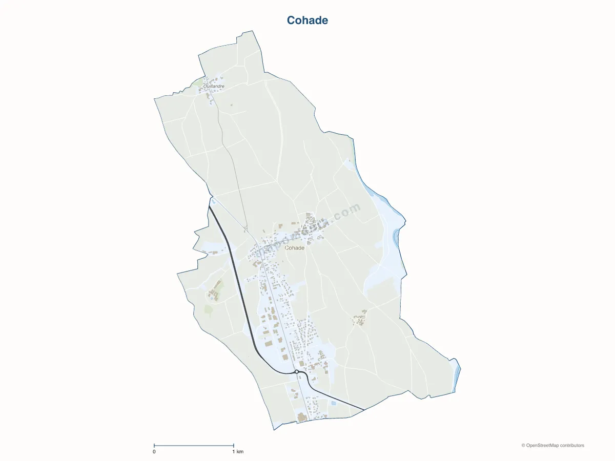 Carte de Cohade à personnaliser