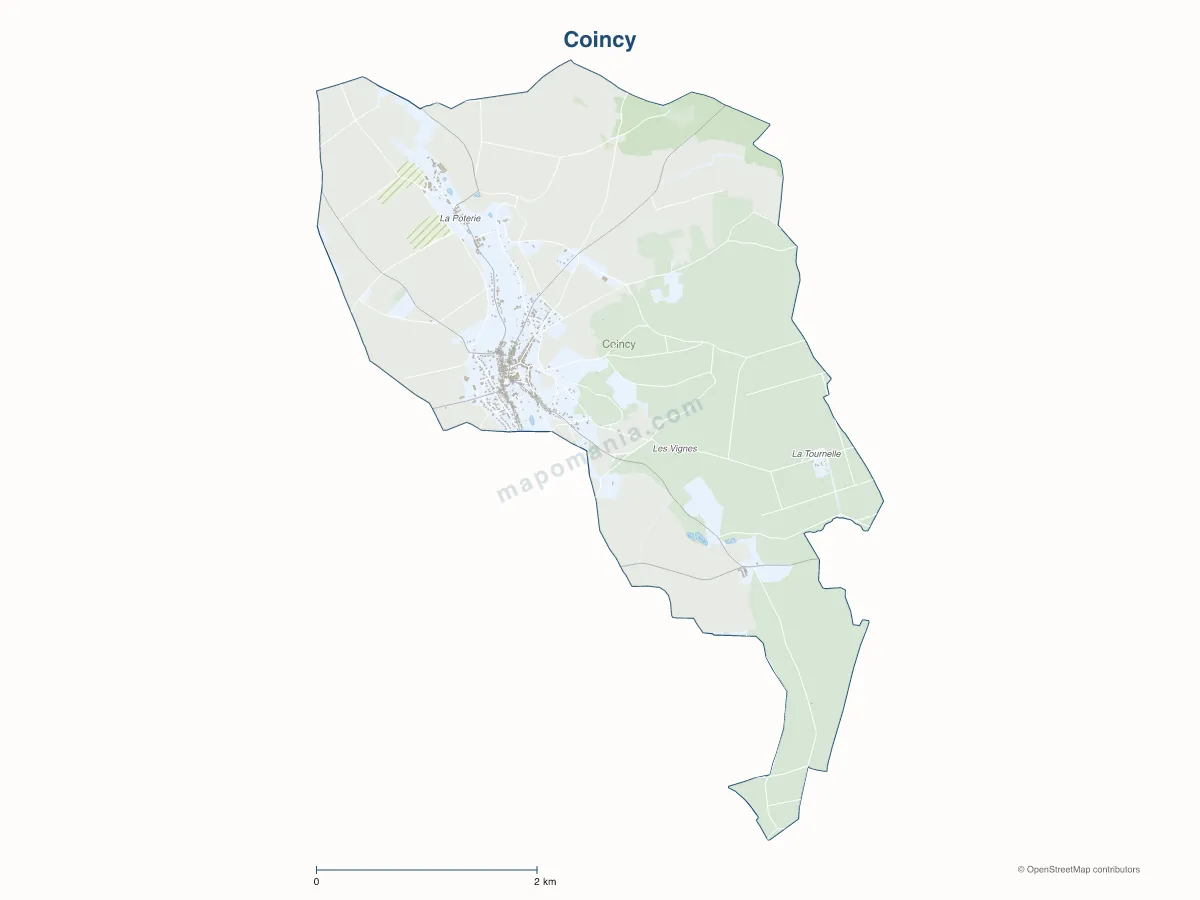 Carte de Coincy à personnaliser
