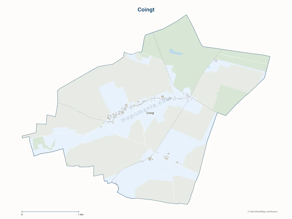 Carte de Coingt à personnaliser