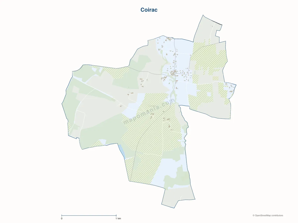 Carte de Coirac à personnaliser
