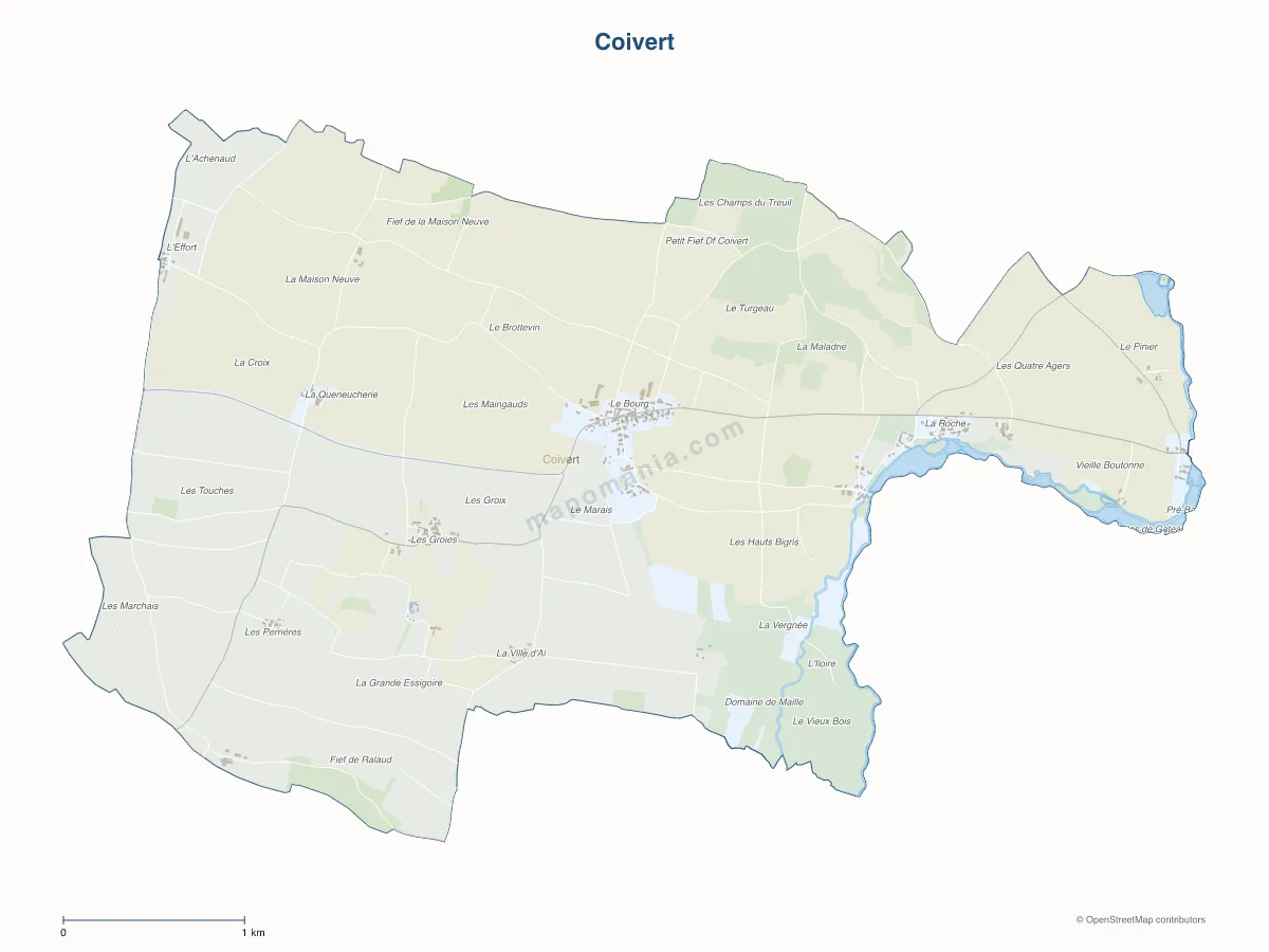 Carte de Coivert à personnaliser