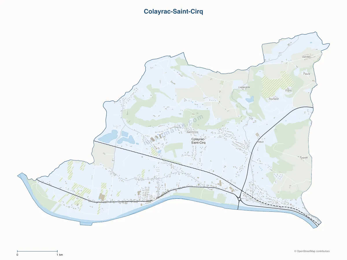 Carte de Colayrac-Saint-Cirq à personnaliser