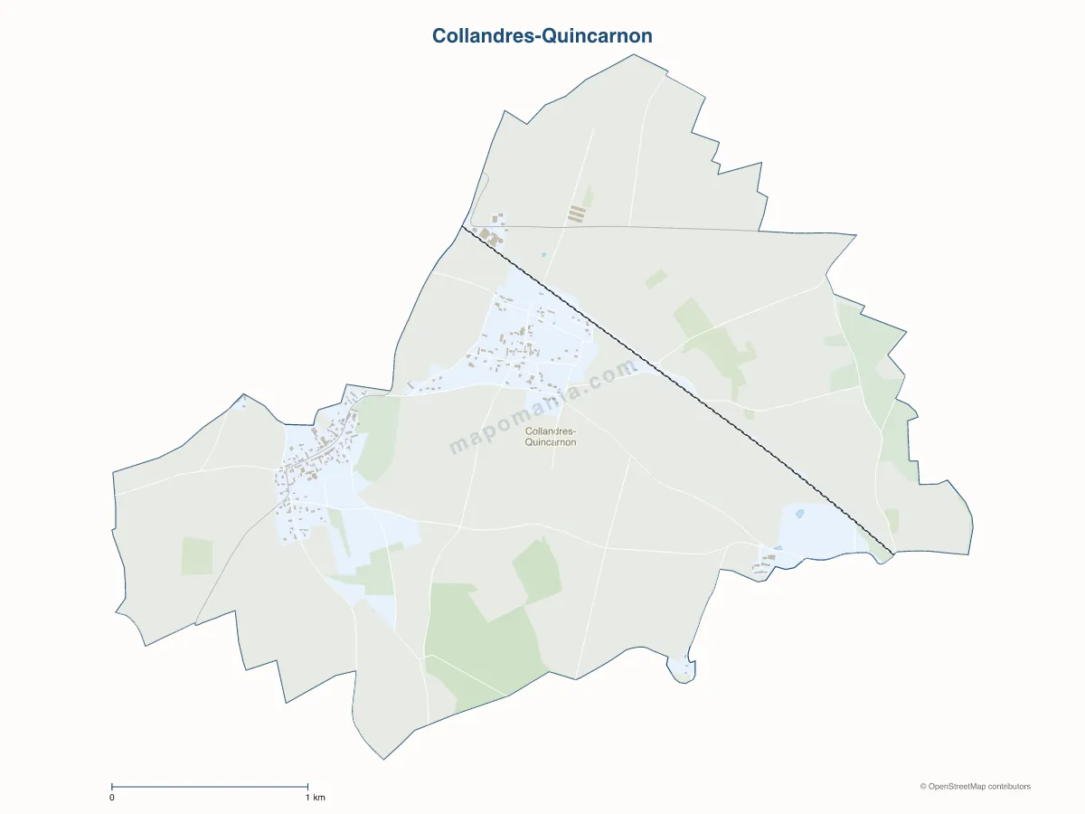 Carte de Collandres-Quincarnon à personnaliser
