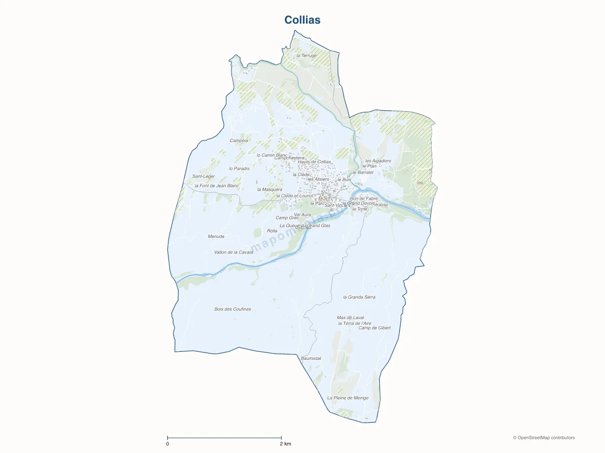 Carte de Collias à personnaliser