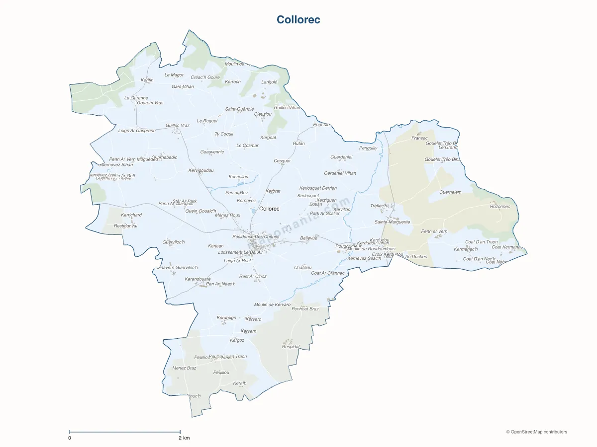 Carte de Collorec à personnaliser
