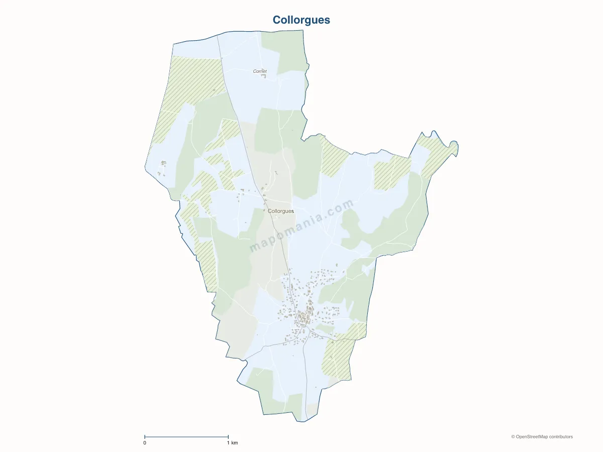 Carte de Collorgues à personnaliser