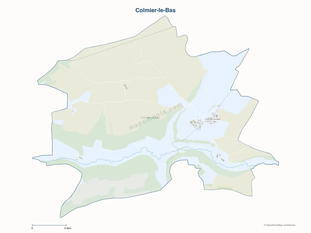 Carte de Colmier-le-Bas à personnaliser