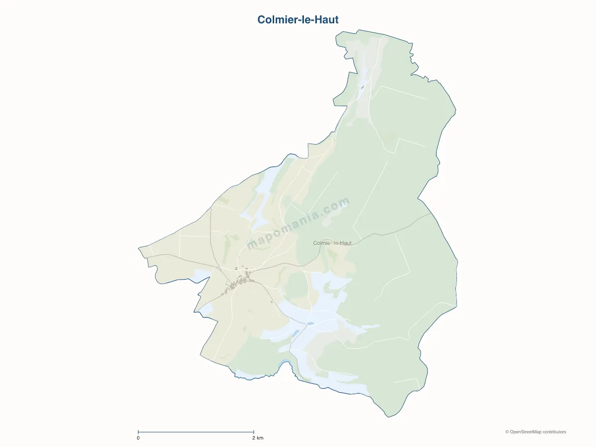 Carte de Colmier-le-Haut à personnaliser