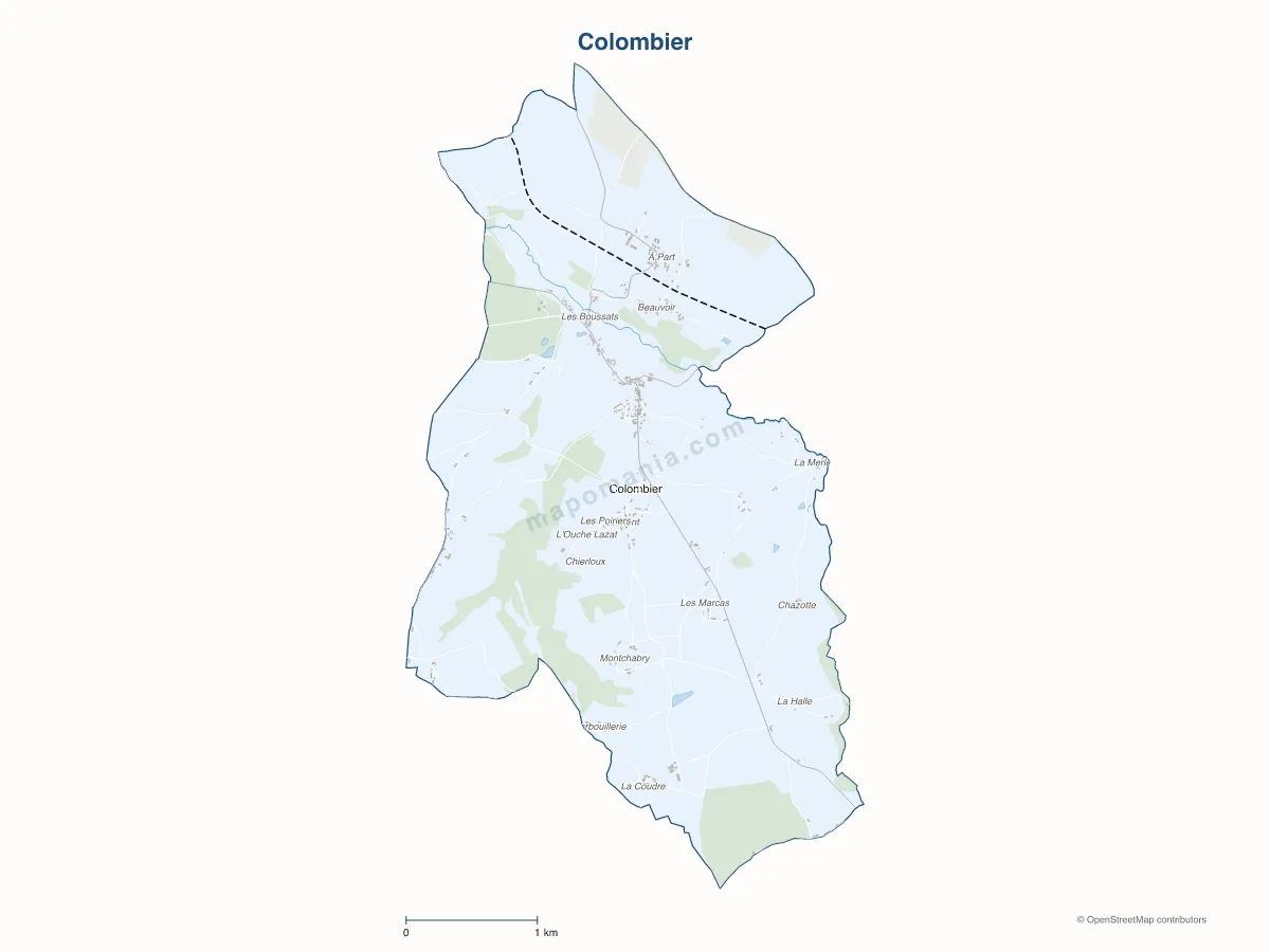 Carte de Colombier à personnaliser