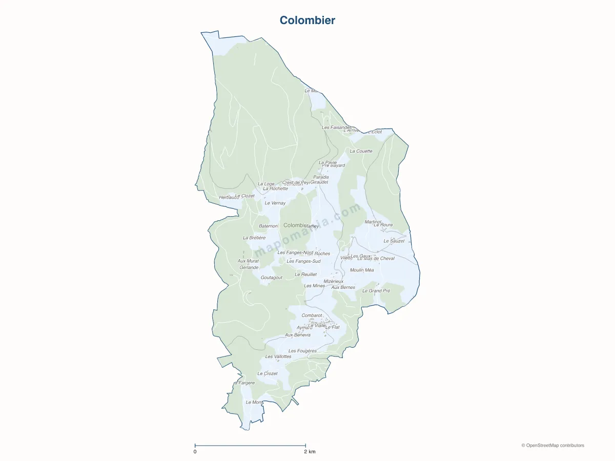 Carte de Colombier à personnaliser