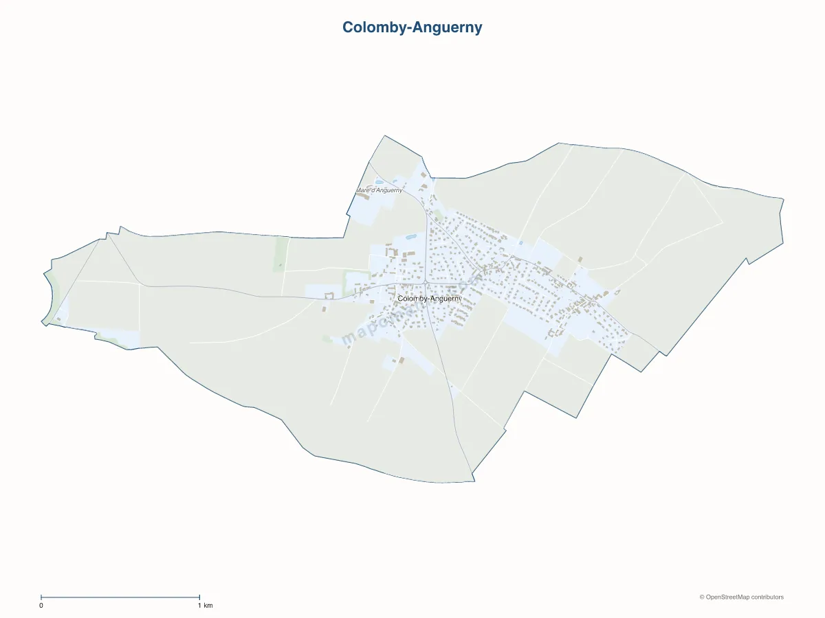 Carte de Colomby-Anguerny à personnaliser