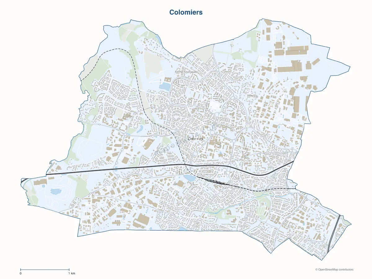 Carte de Colomiers à personnaliser