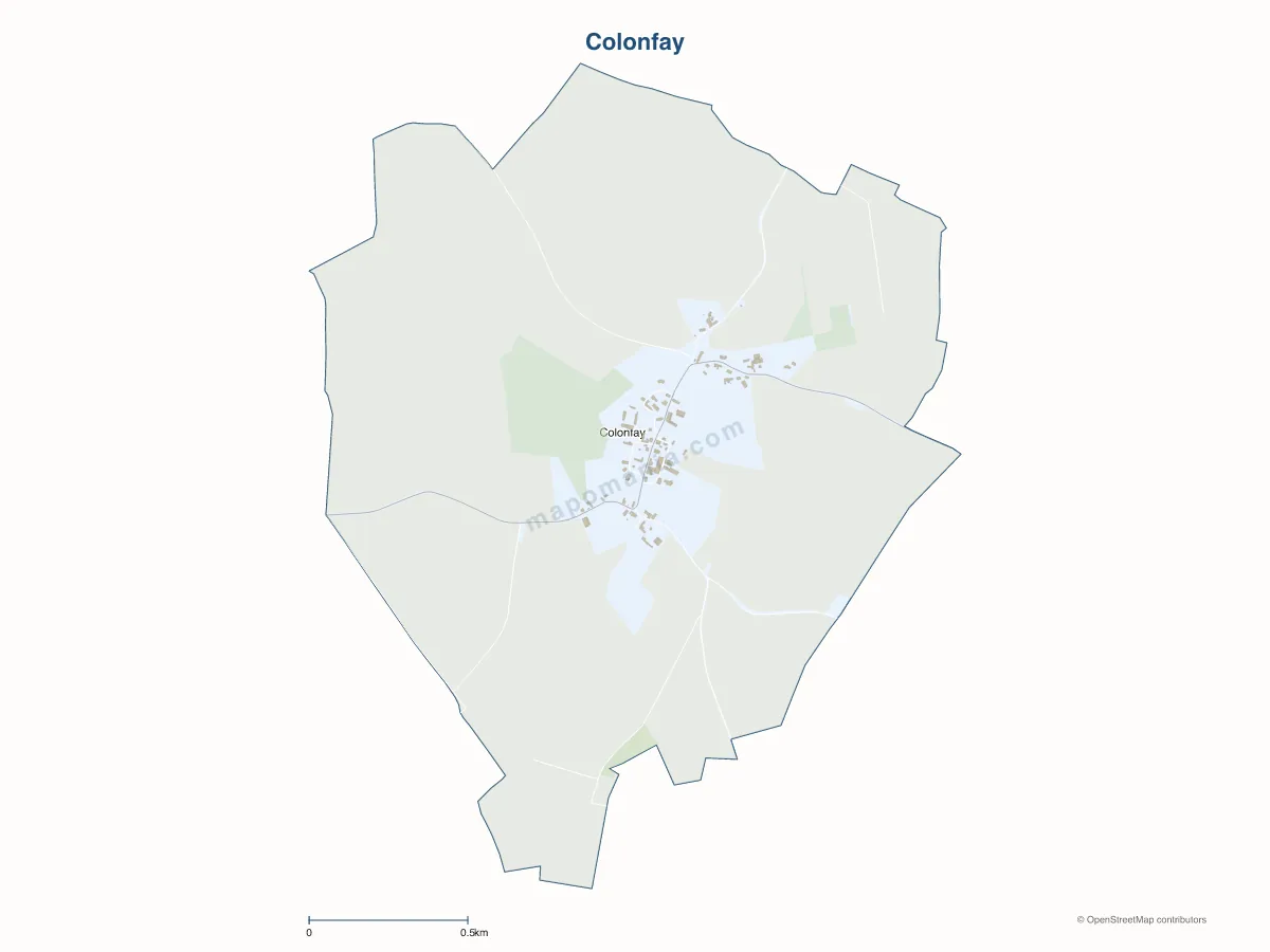 Carte de Colonfay à personnaliser