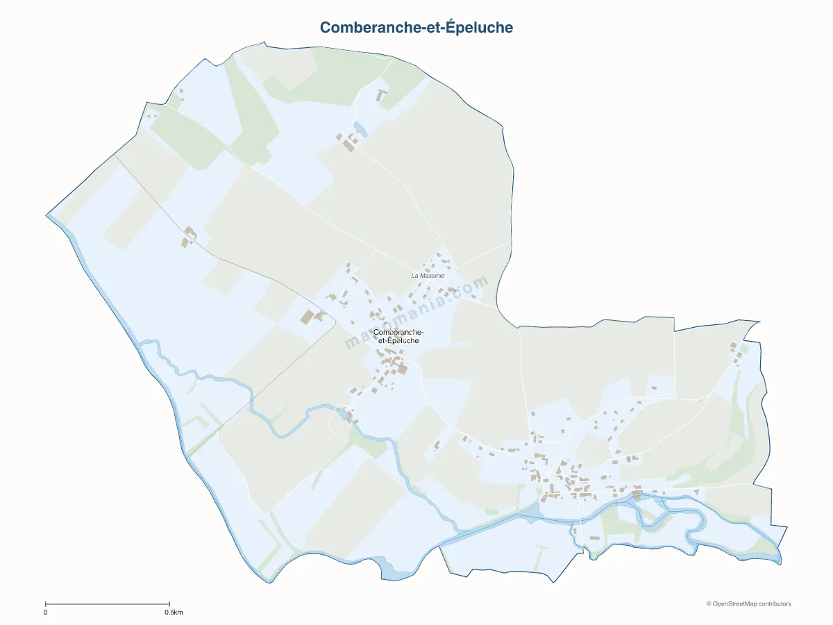 Carte de Comberanche-et-Épeluche à personnaliser