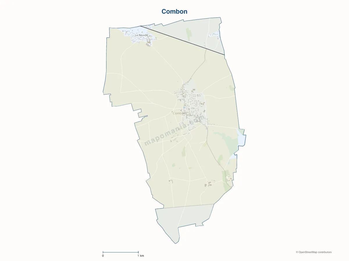 Carte de Combon à personnaliser