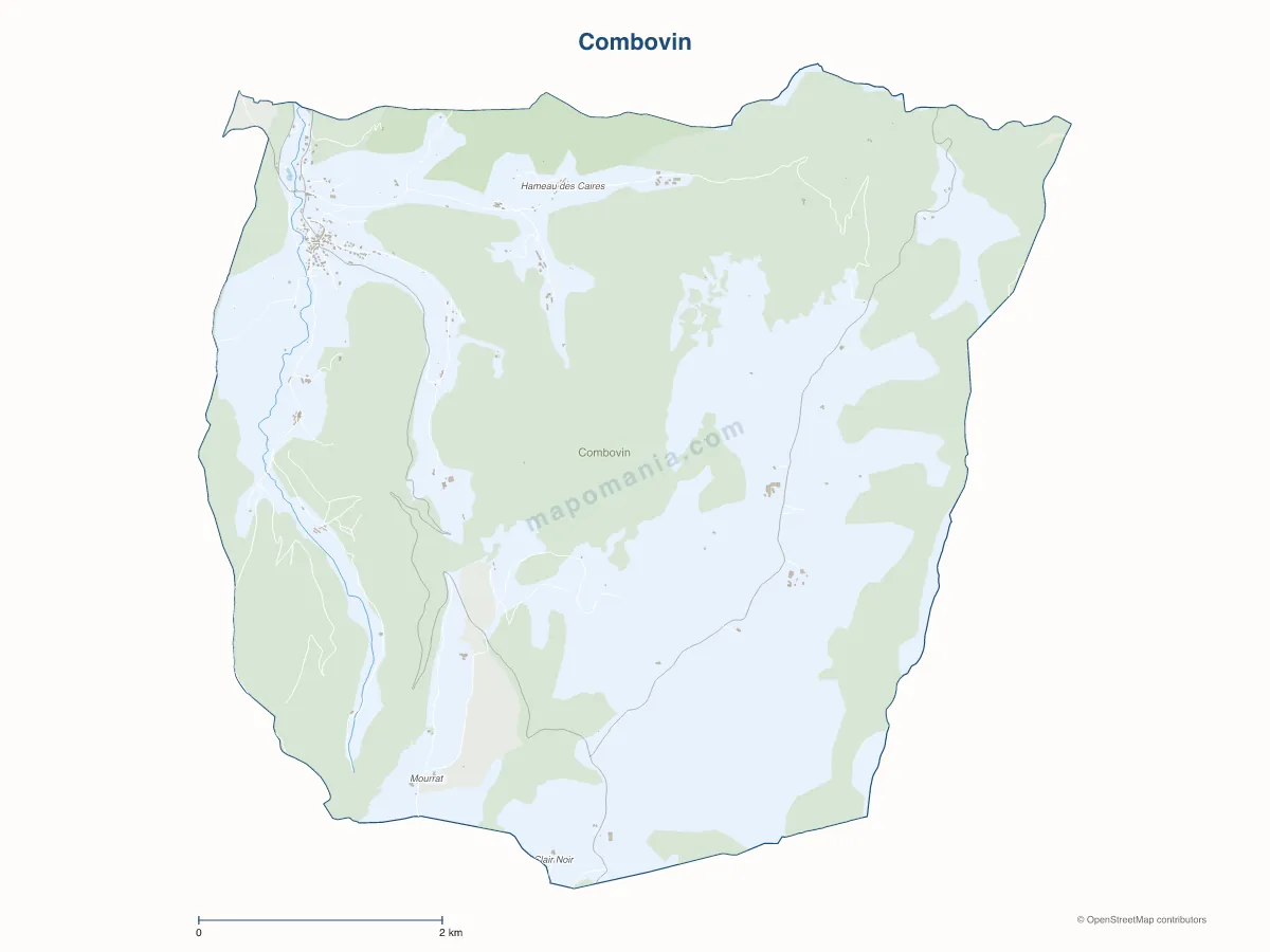 Carte de Combovin à personnaliser
