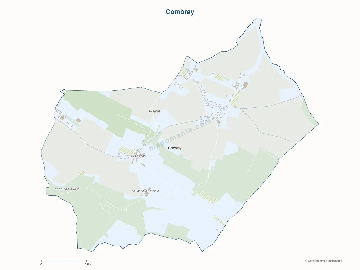 Carte de Combray à personnaliser