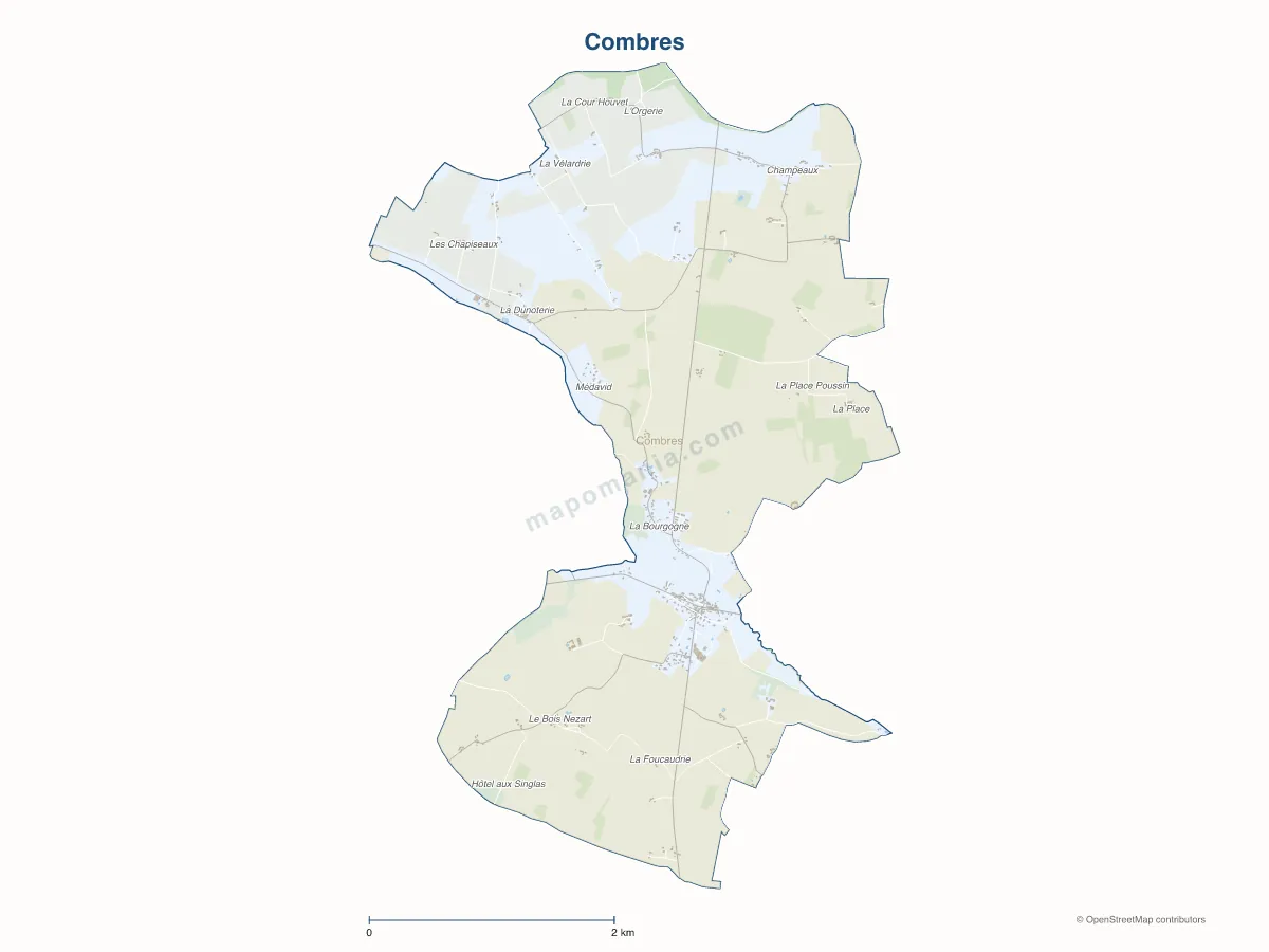 Carte de Combres à personnaliser