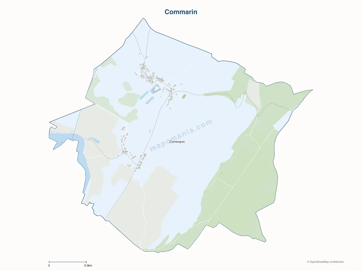 Carte de Commarin à personnaliser