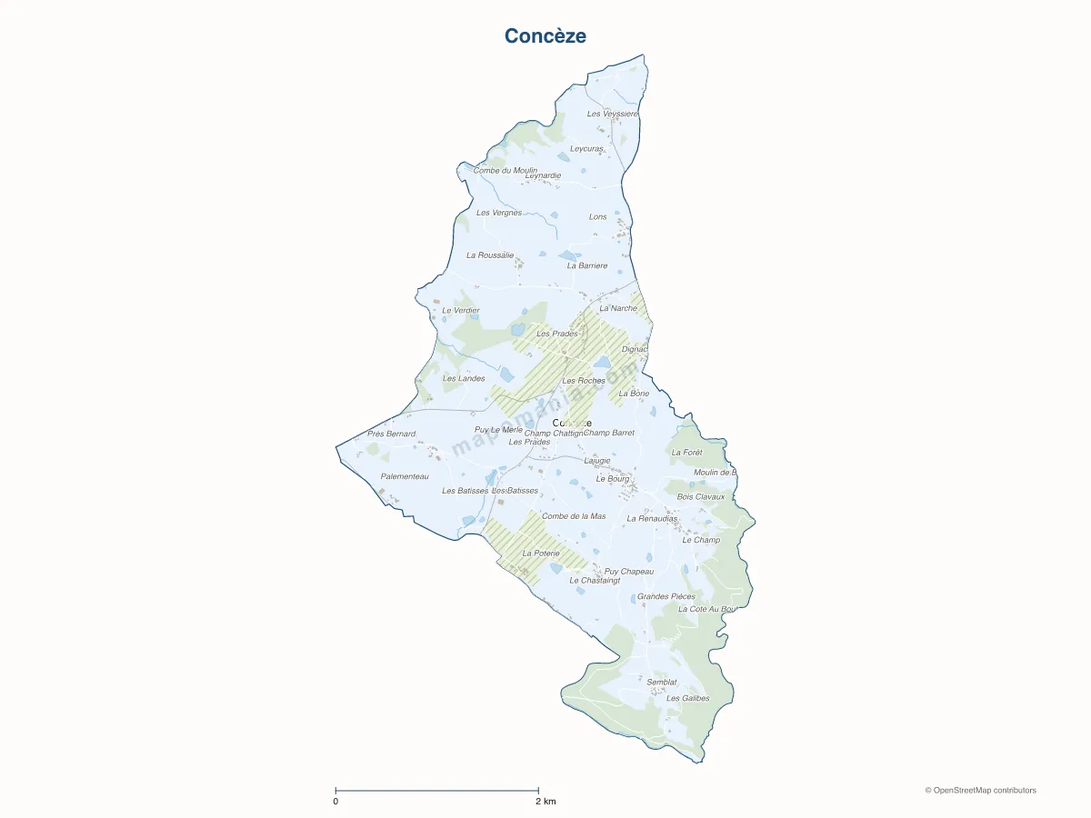 Carte de Concèze à personnaliser