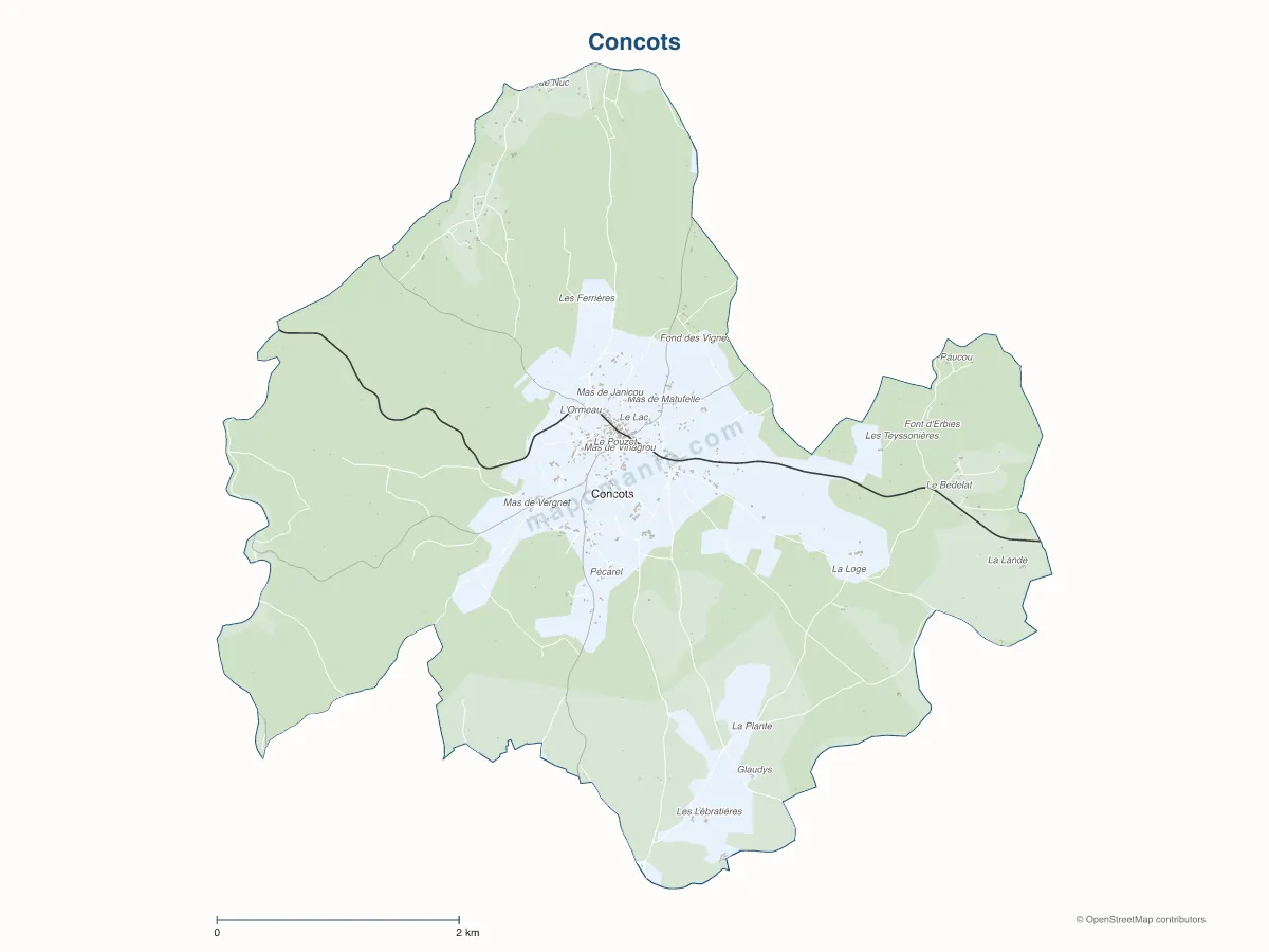 Carte de Concots à personnaliser