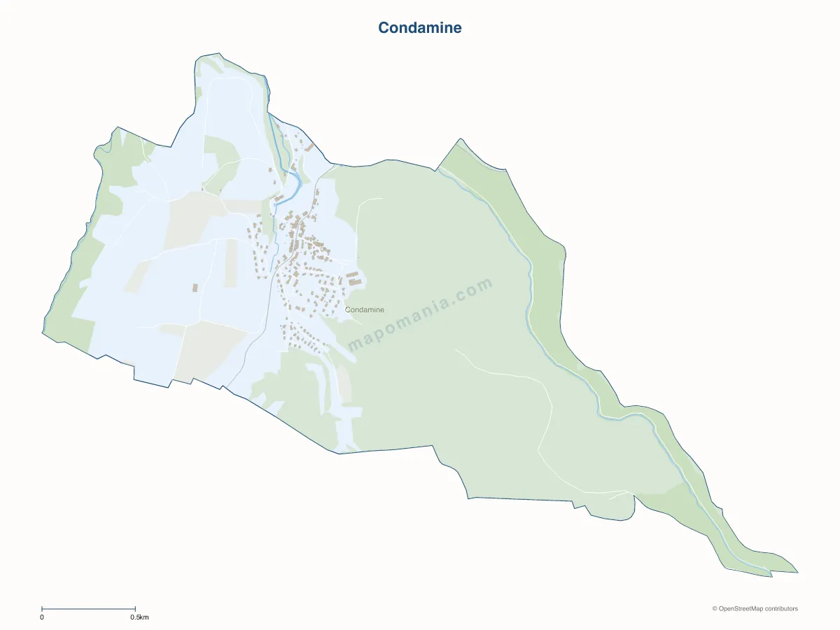 Carte de Condamine à personnaliser