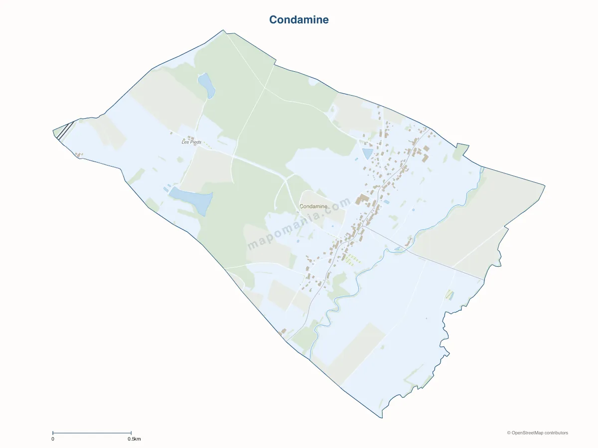 Carte de Condamine à personnaliser