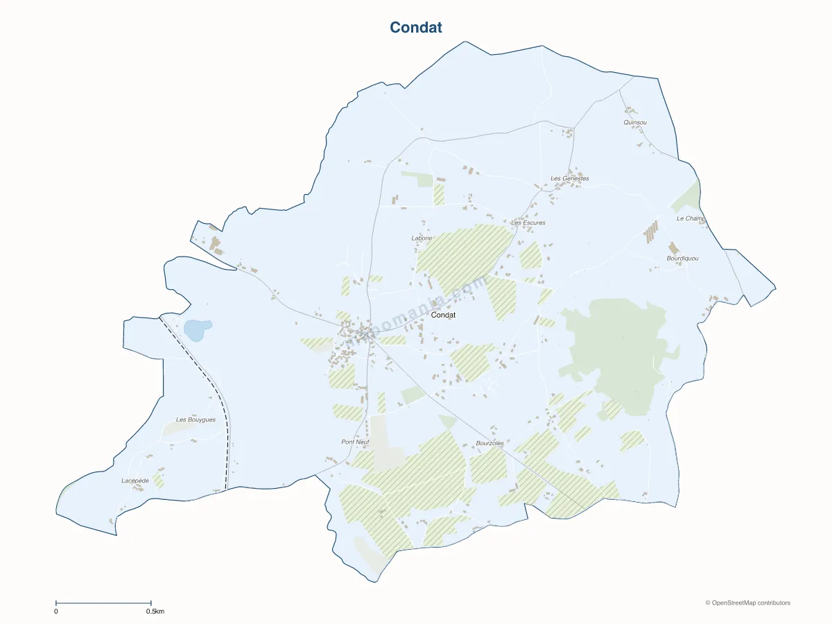 Carte de Condat à personnaliser