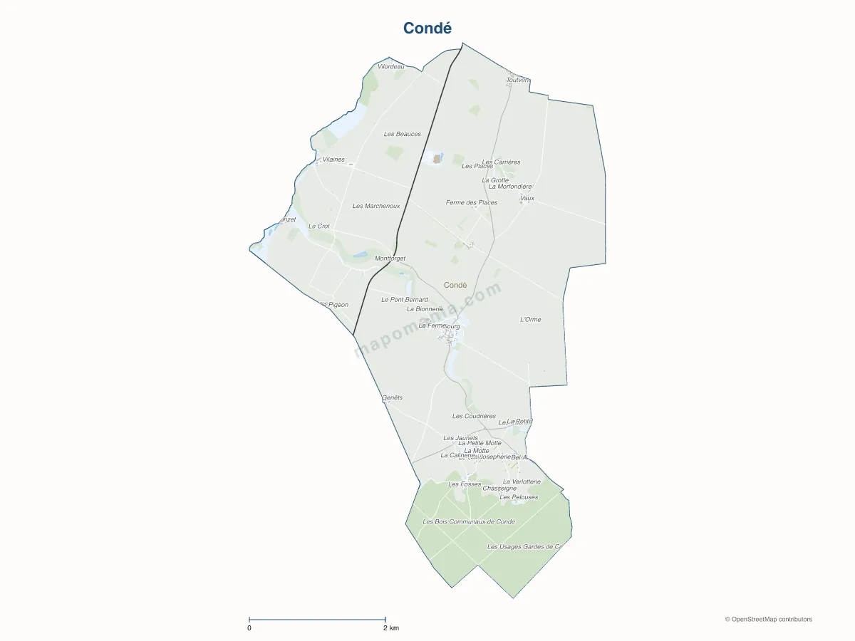 Carte de Condé à personnaliser