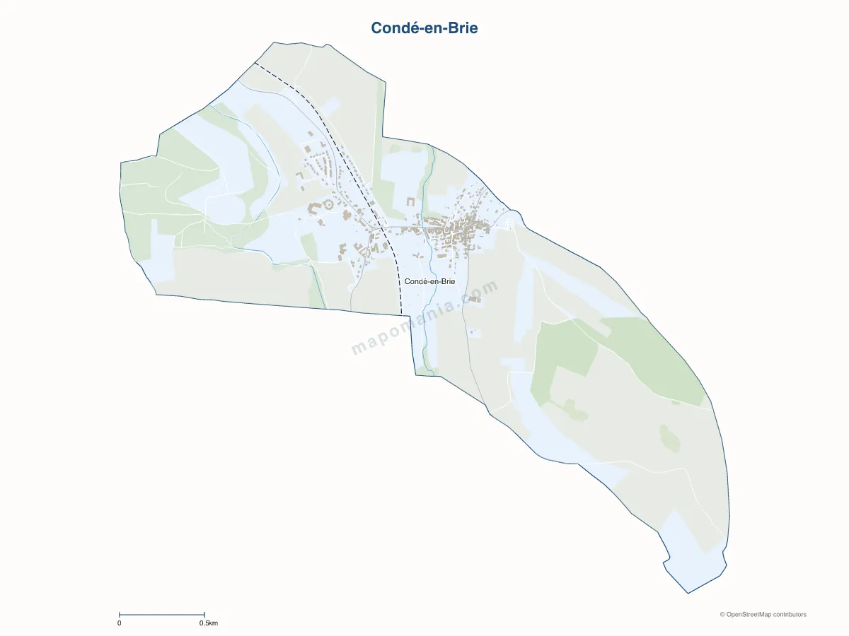 Carte de Condé-en-Brie à personnaliser