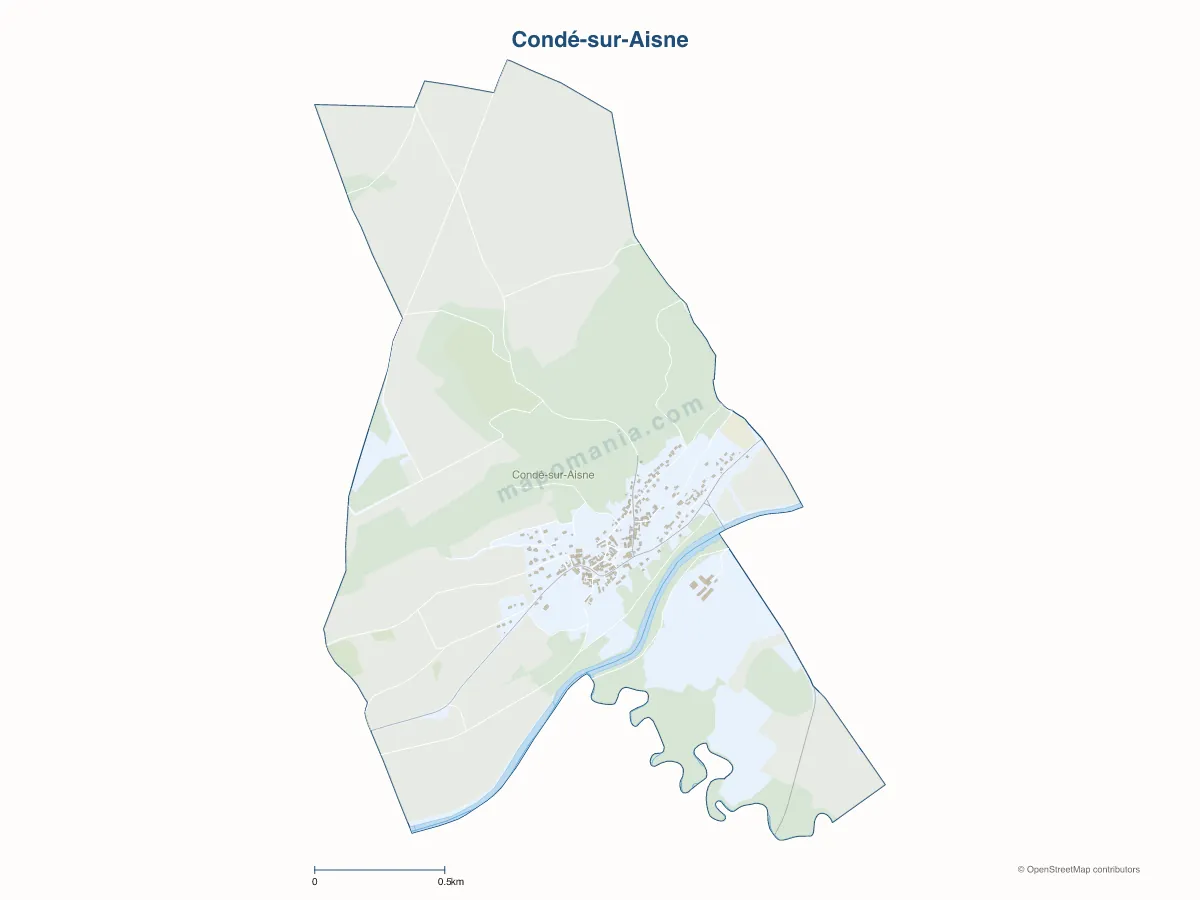 Carte de Condé-sur-Aisne à personnaliser