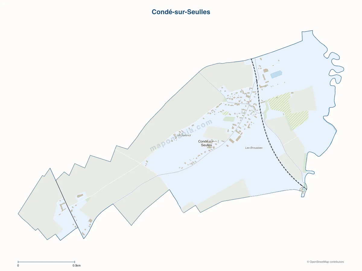 Carte de Condé-sur-Seulles à personnaliser