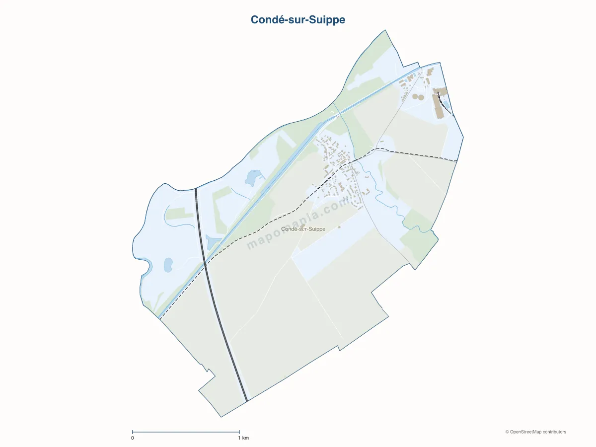 Carte de Condé-sur-Suippe à personnaliser