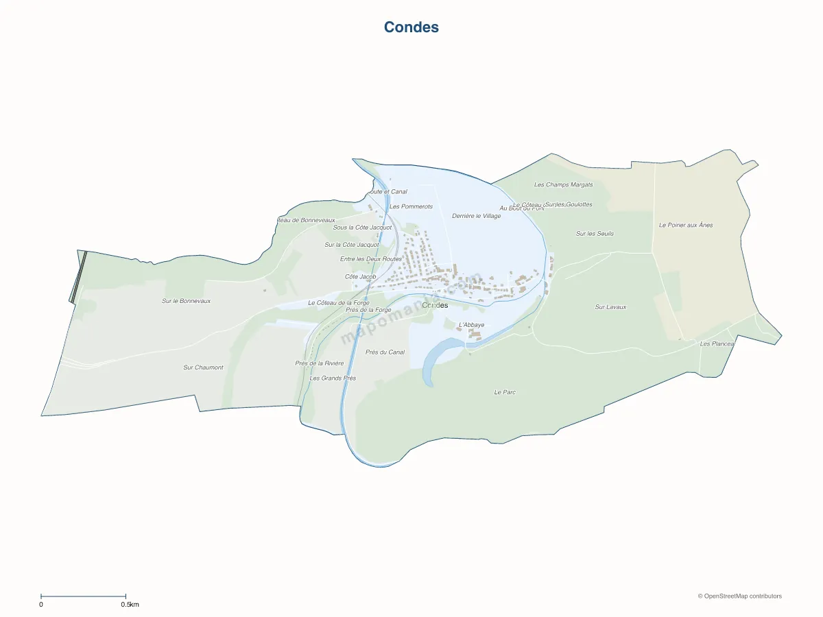 Carte de Condes à personnaliser
