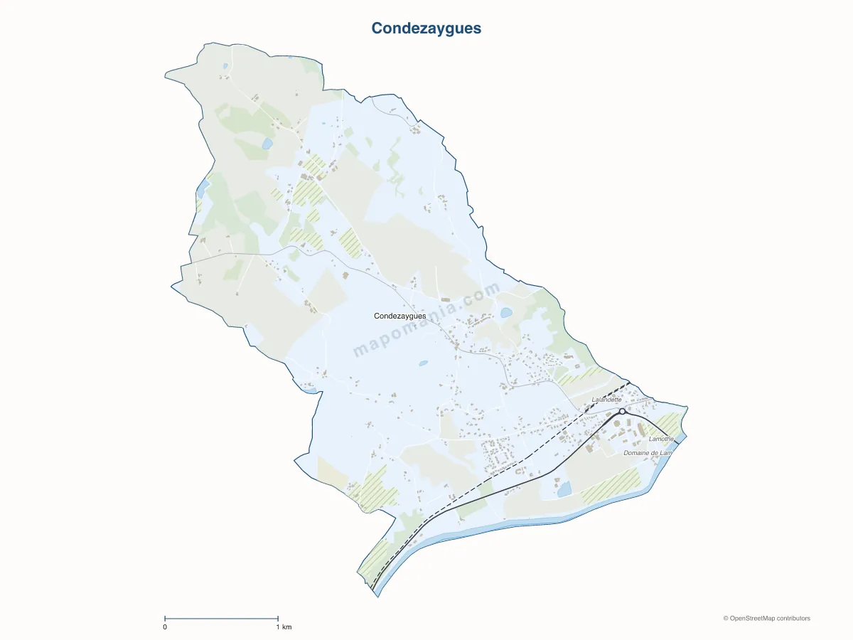 Carte de Condezaygues à personnaliser