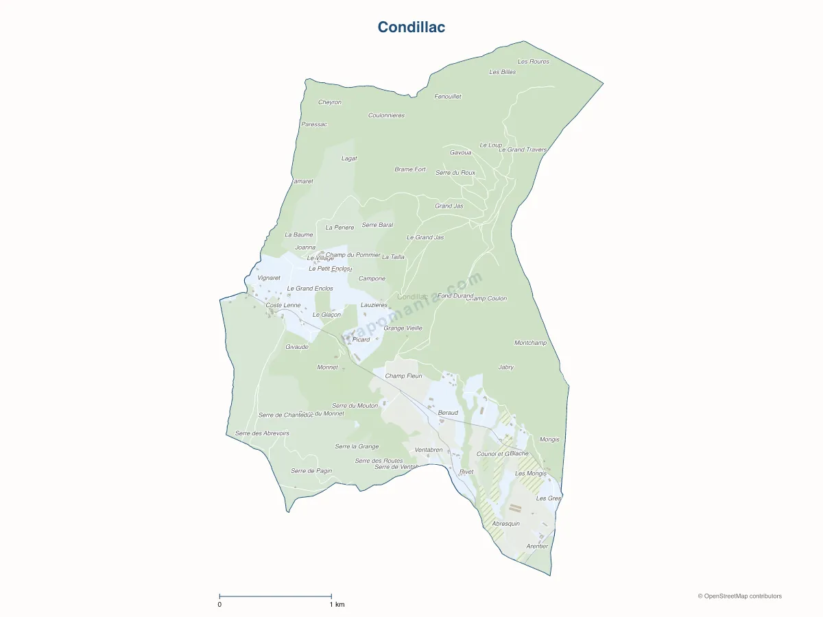 Carte de Condillac à personnaliser