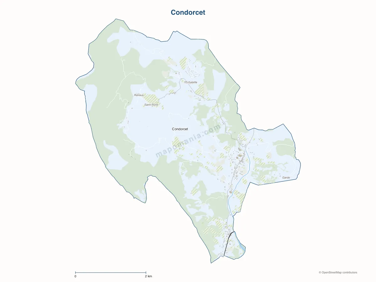 Carte de Condorcet à personnaliser