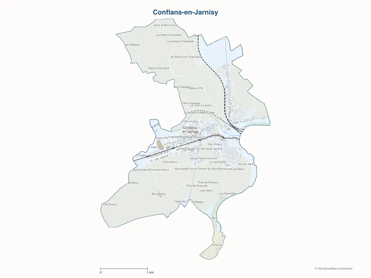 Carte de Conflans-en-Jarnisy à personnaliser