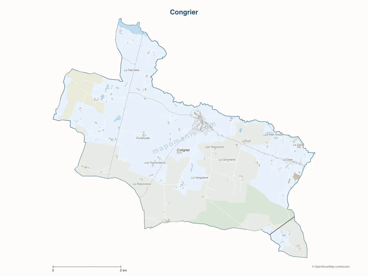 Carte de Congrier à personnaliser