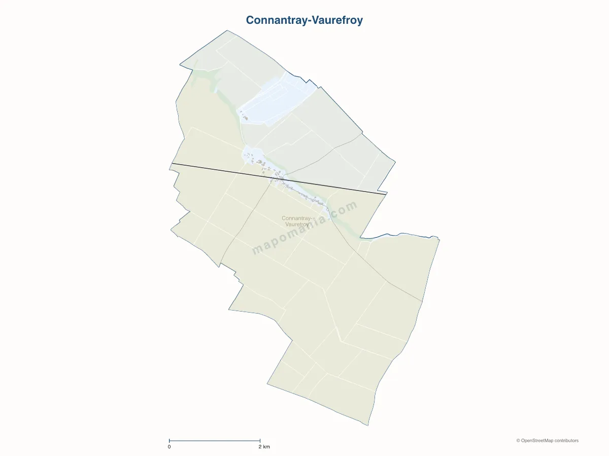 Carte de Connantray-Vaurefroy à personnaliser