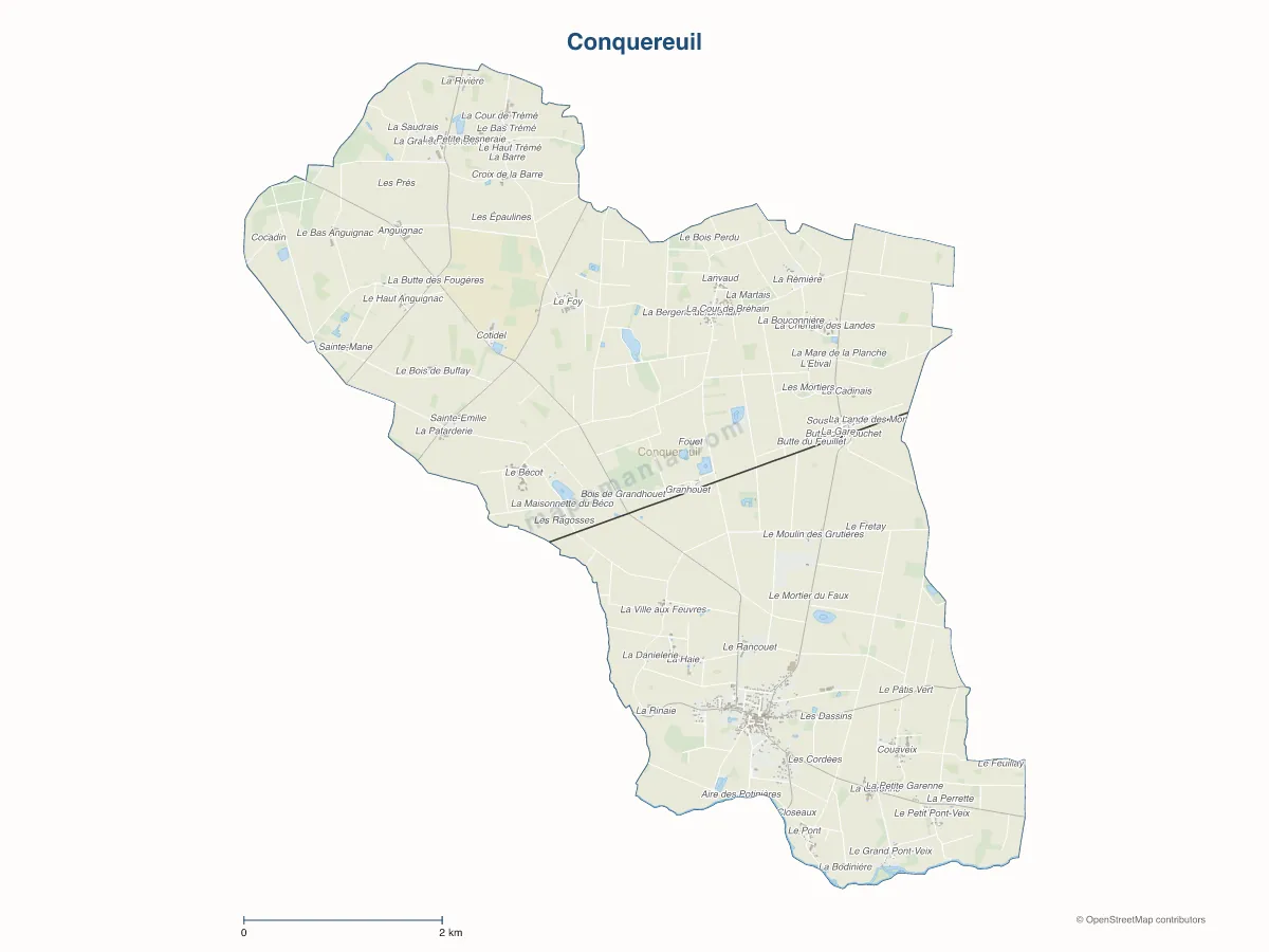 Carte de Conquereuil à personnaliser