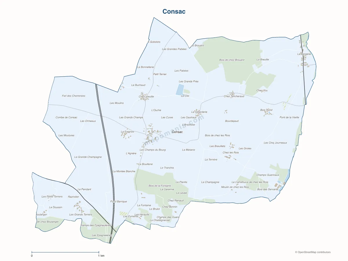 Carte de Consac à personnaliser