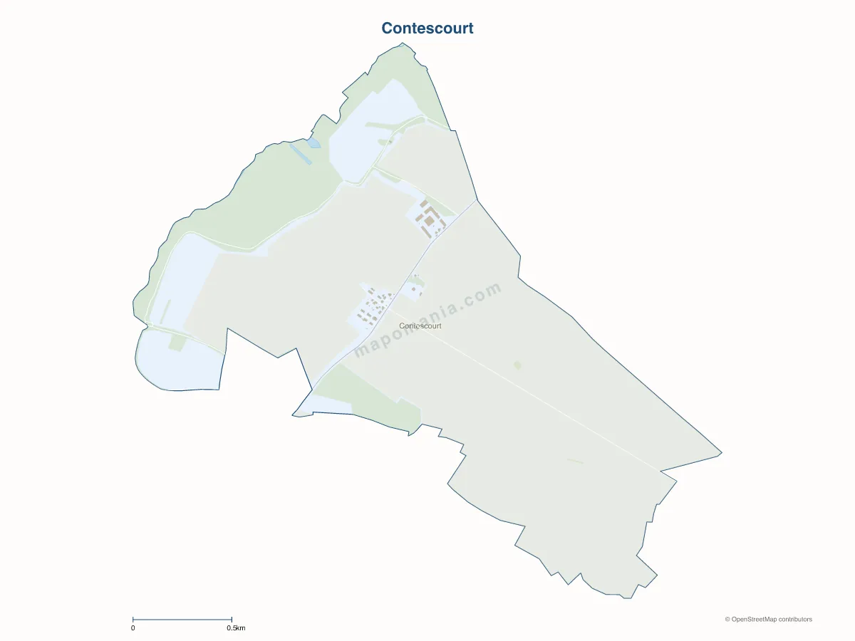 Carte de Contescourt à personnaliser